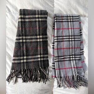 Plaid Fringe Scarves Bundle.Merino Wool, Cashmere,Classic,Quiet Luxury,Winter
